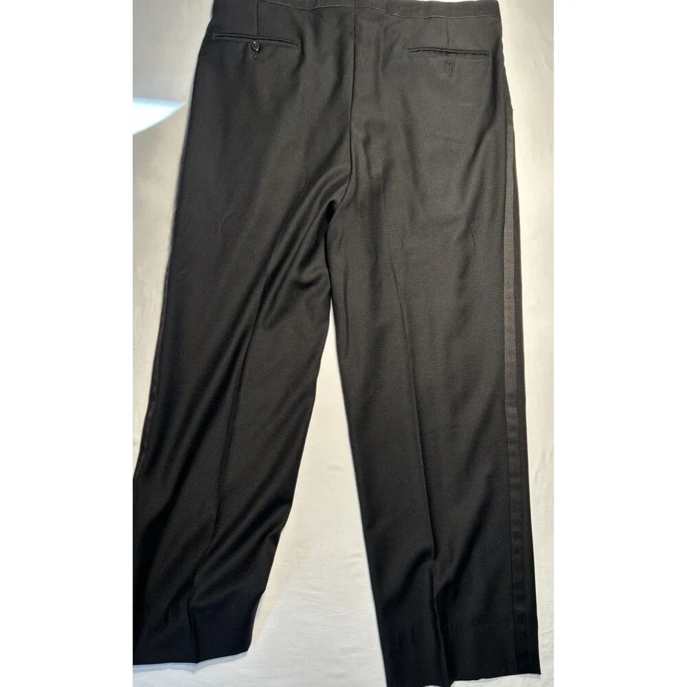 VTG Daniel Gray Men’s Black 100% Worsted Wool Tuxedo 43R Pants 35X30 Formal